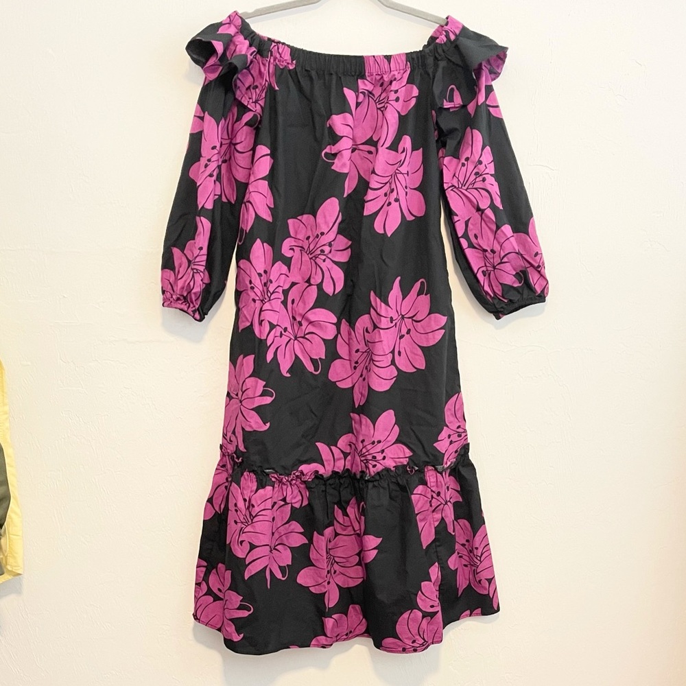 Pre-loved! WHO WHAT WEAR Black and Pink Floral Maxi Dress!